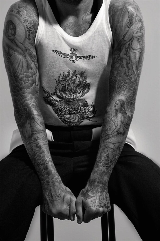 David Beckham in Another Man A/W14