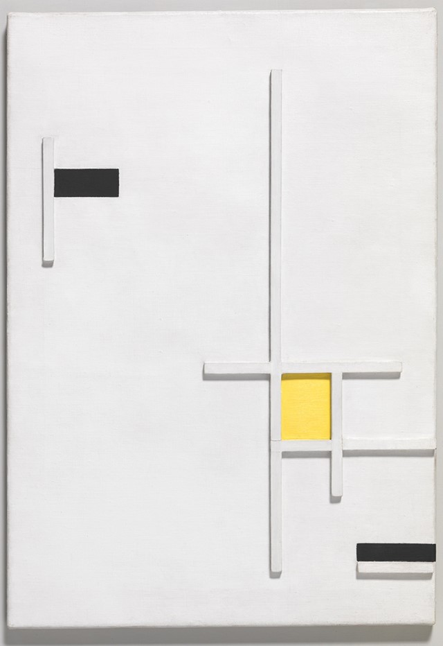 Marlow Moss, Composition in Yellow, Black and White, 1949