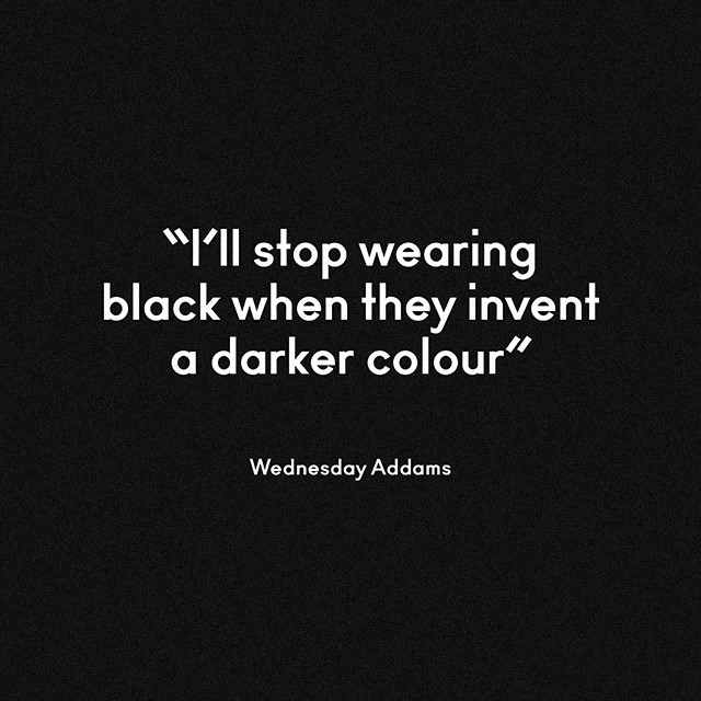 Wednesday Addams on black