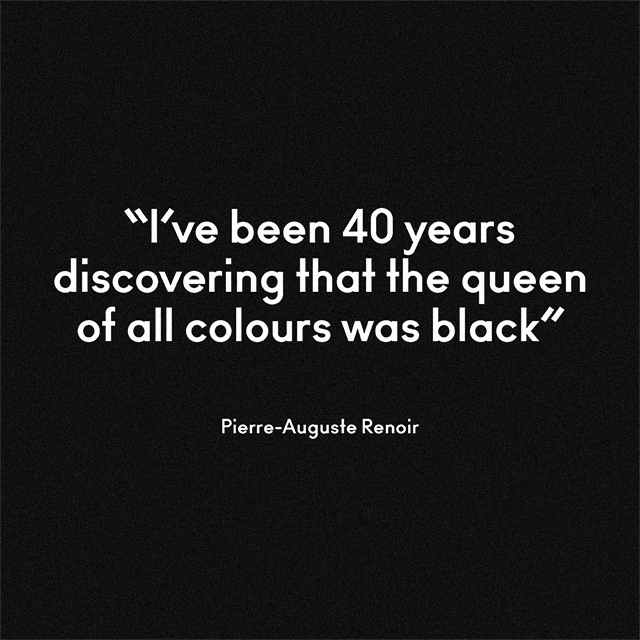 Pierre-Auguste Renoir on black