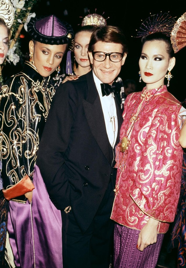 Yves Saint Laurent Opium Party, 1978, with Beverly Lee