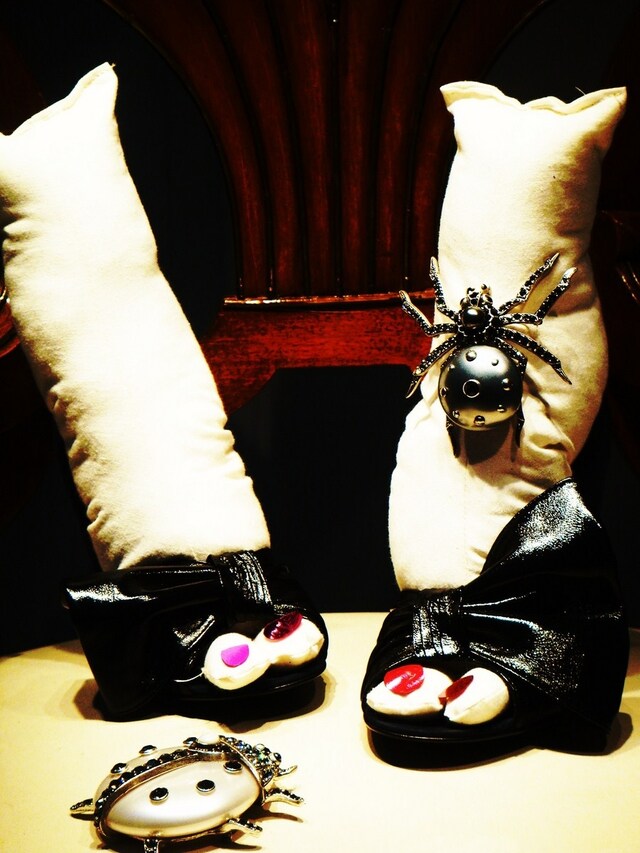 A detail of Lanvin Paris windows, Giant Chairs, July 2008