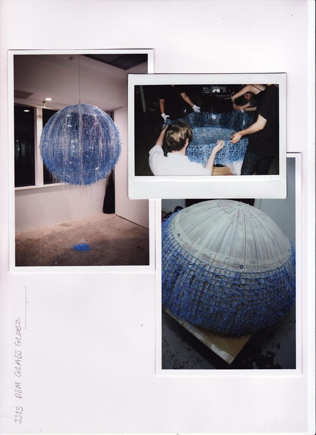 Glass globe for Dover Street Market by Phoebe English