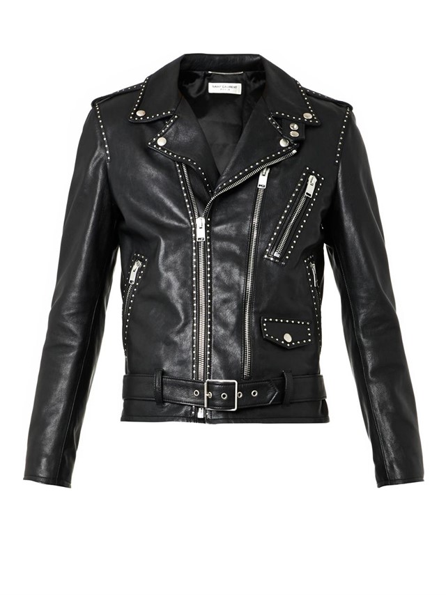 Studded biker jacket by Saint Laurent