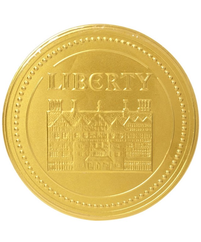 Large Gold Milk Chocolate Coin by Liberty of London