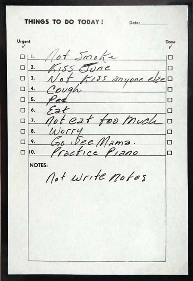 Johnny Cash&#39;s To Do List