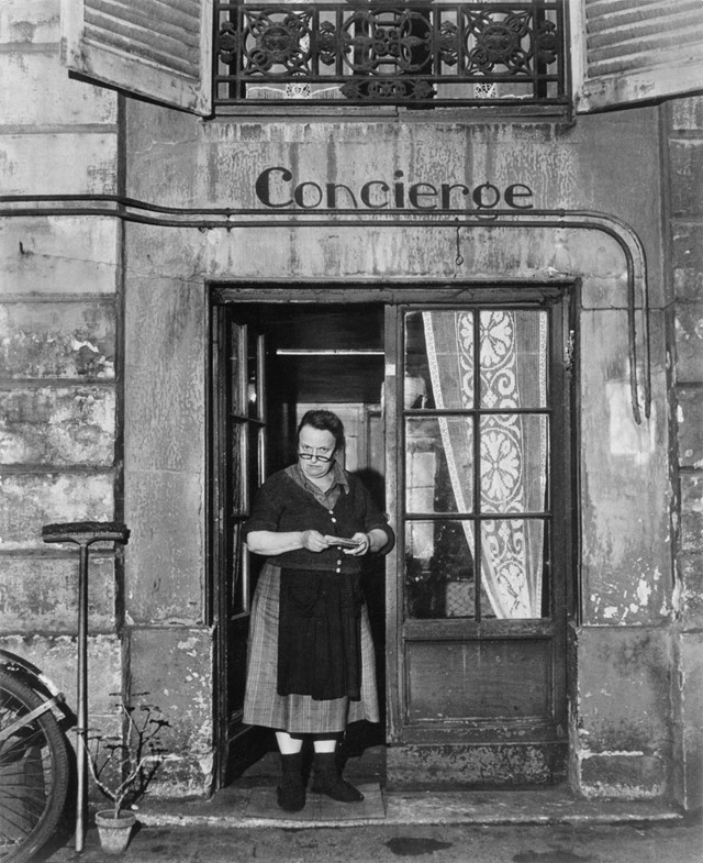 Bespectacled Concierge Rue Jacob, Paris, 1945