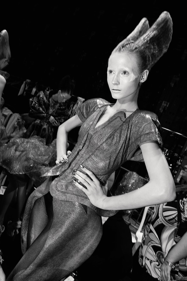 Backstage at Alexander McQueen S/S10 for AnOther Magazine S/