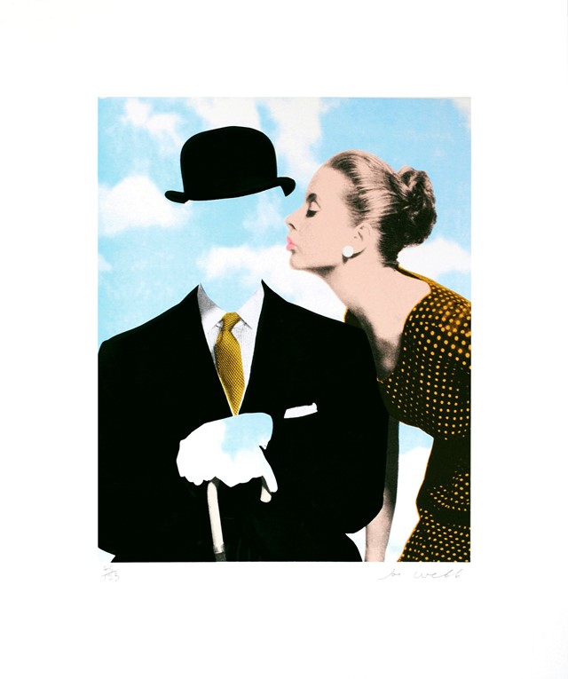 Joe Webb, Kissing Magritte, Silkscreen on paper