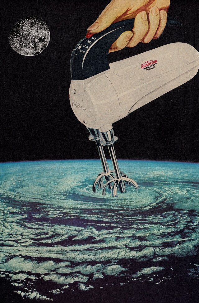 Joe Webb, Stirring Up A Storm, Original Collage