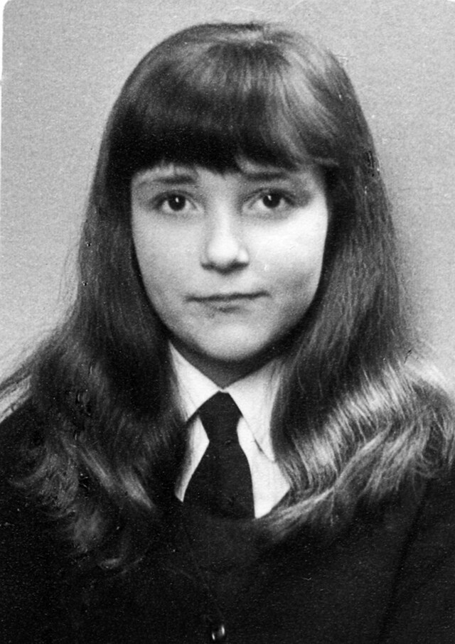 &quot;In junior-school uniform, 1963&quot;