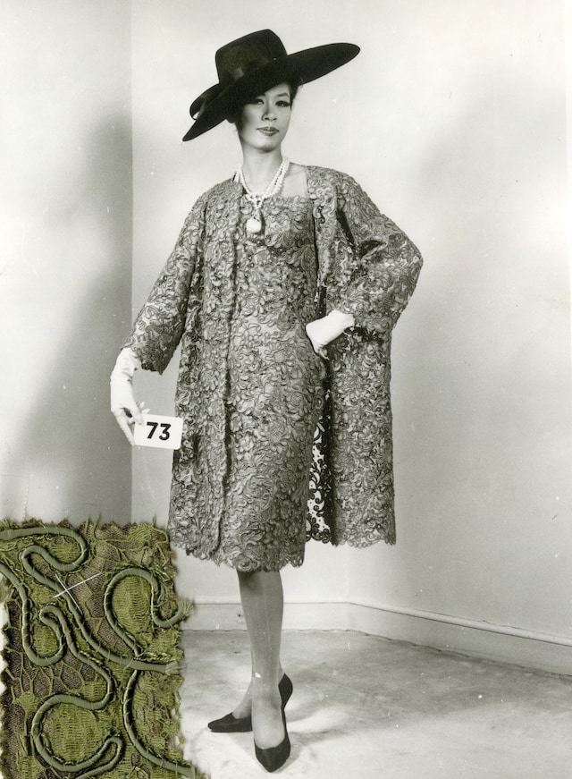 Marescot lace coat and cocktail dress, 1963