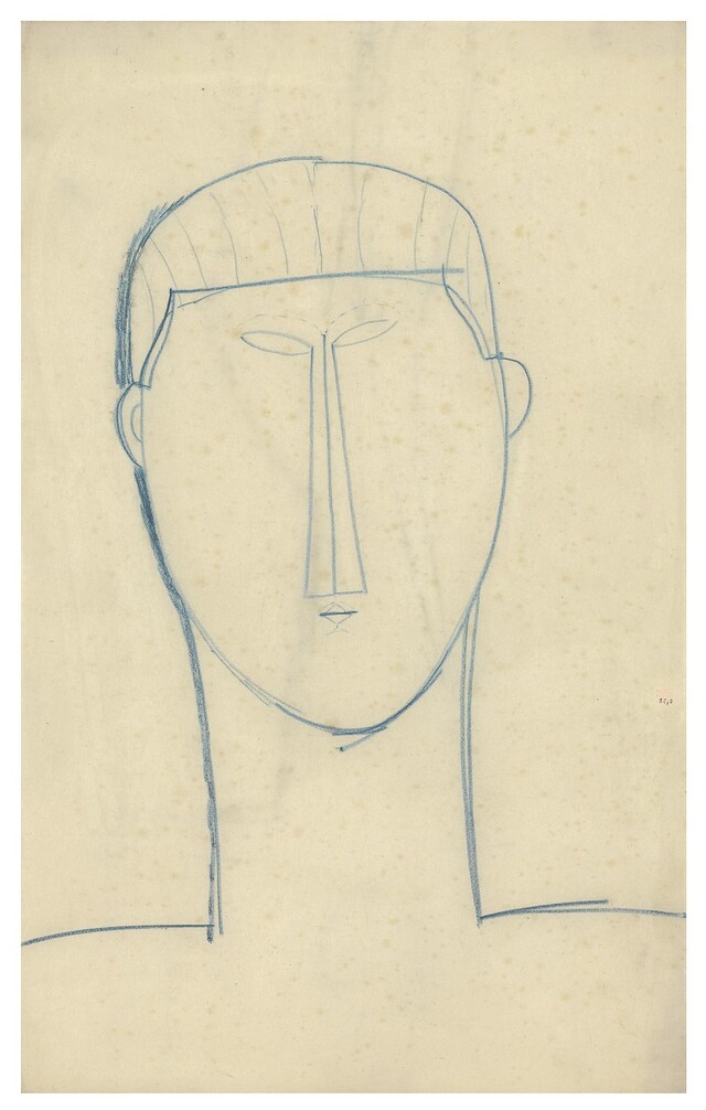 Modigliani, Male Head &amp; Shoulders, c.1911