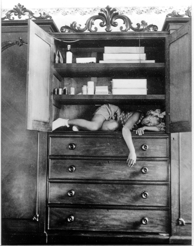 Claude Cahun, Self portrait (in cupboard), c. 1932