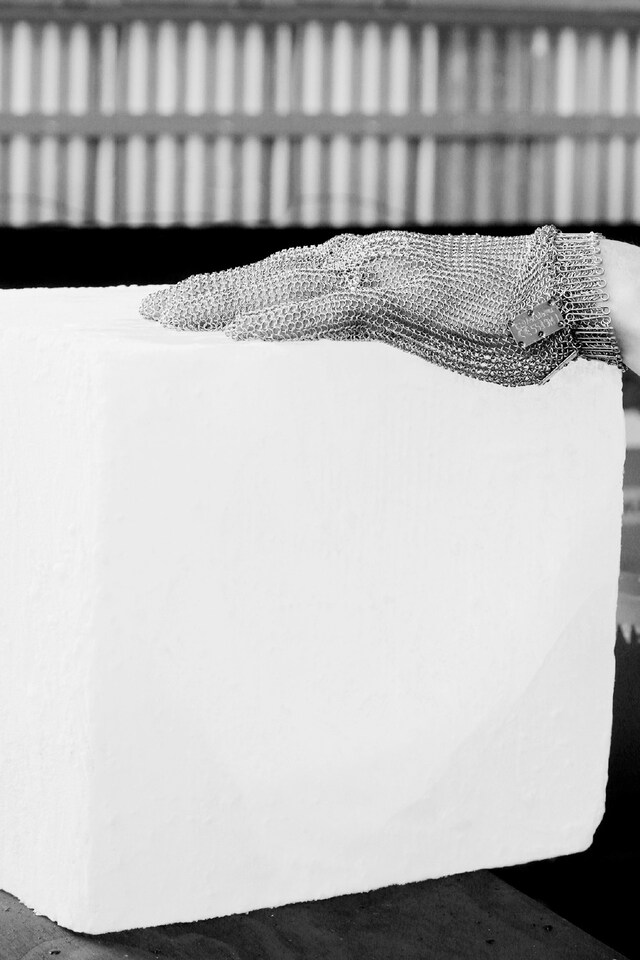 A thawing block of ice at Michele Lamy&#39;s Bargenale