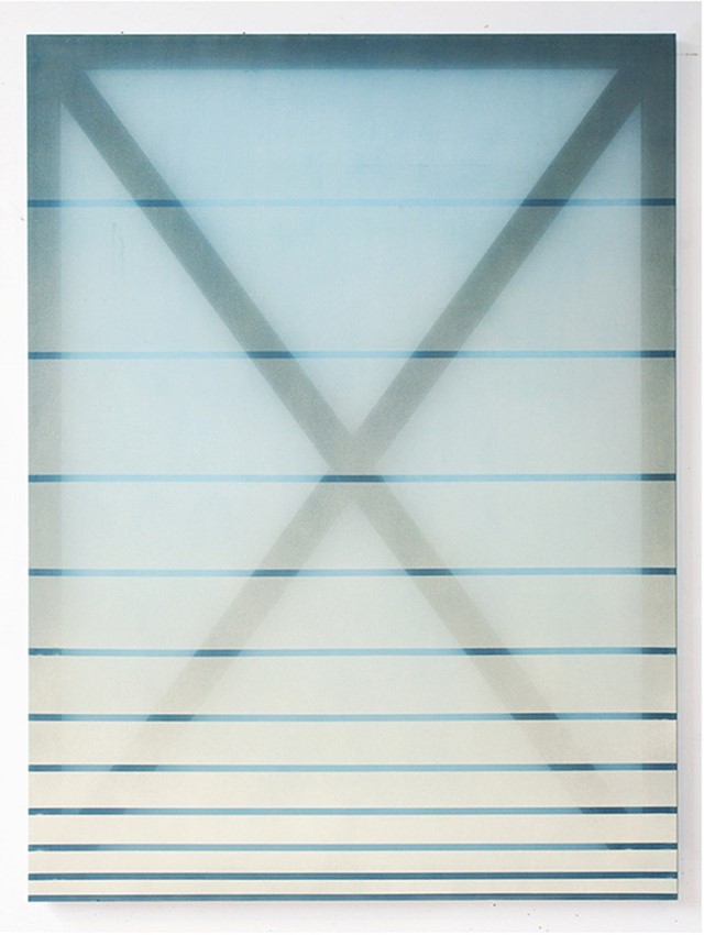 X (cream and blue), 2014
