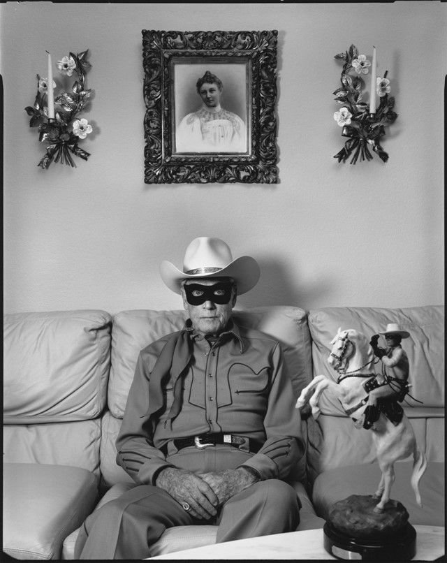 Clayton Moore, the former Lone Ranger, Los Angeles