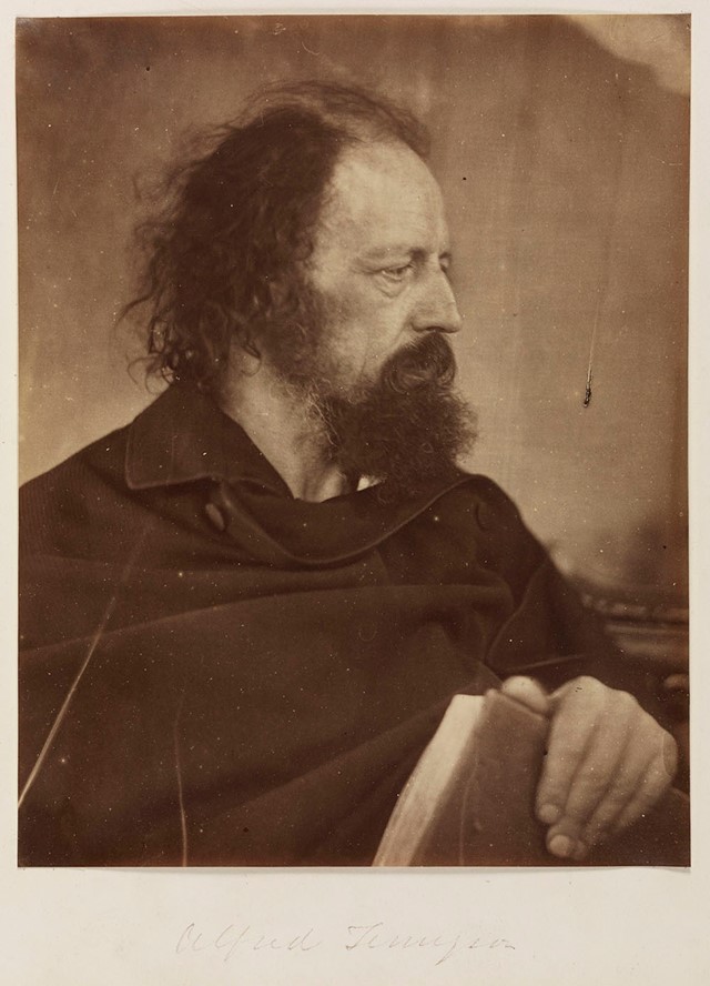 Alfred Tennyson with Book, May 1865, Julia Margare
