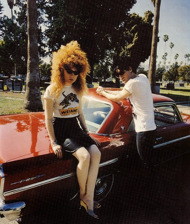 Lux and Ivy in 1982 with their 1963 Oldsmobile F 85