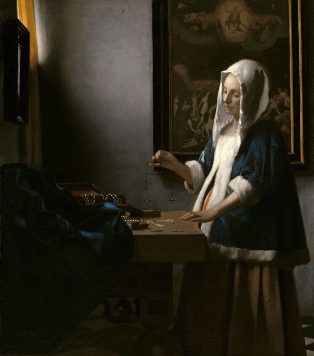 Johannes-Vermeer-(1632-to-1675),-Woman-With-a-Bala
