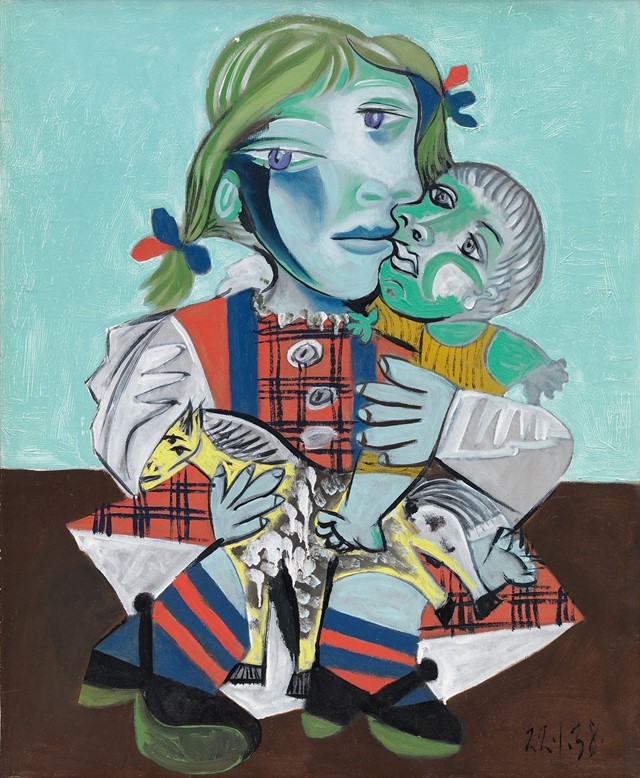 Picasso_Maya-Ã--la-poupÃ&#169;e-et-au-cheval_1938