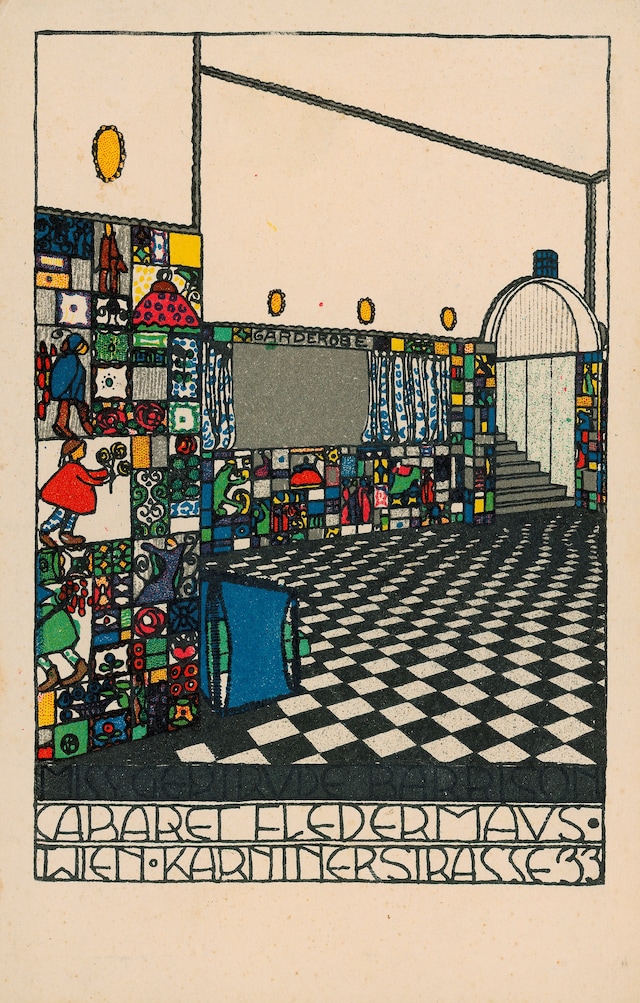 5. Josef Hoffmann, Kabarett Fledermaus Postkarte, 