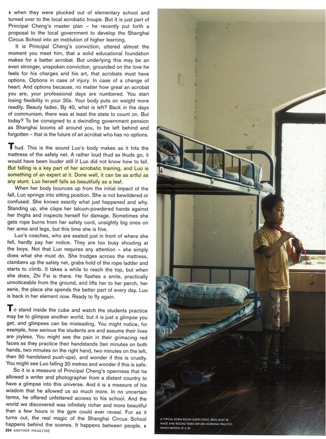 Chinese Acrobatics AnOther Magazine A/W04 Jonathan Frantini