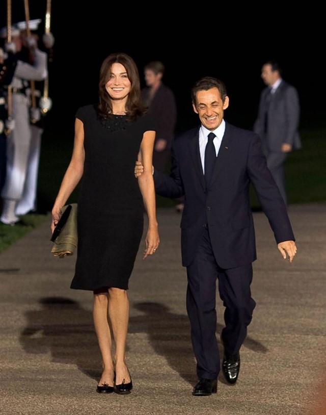Nicolas Sarkozy and Carla Bruni at Pittsburgh G20 Summit