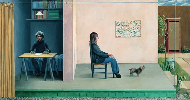 David Hockney, Shirley Goldfarb and Gregory Masurovsky, 1974