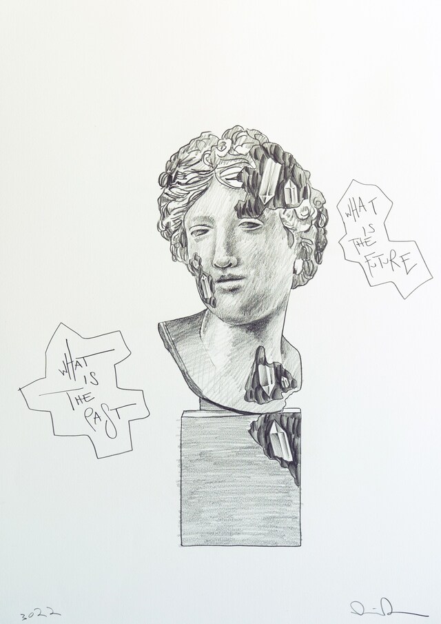 Study for Eroded Head of Ares with Helmet (2022)