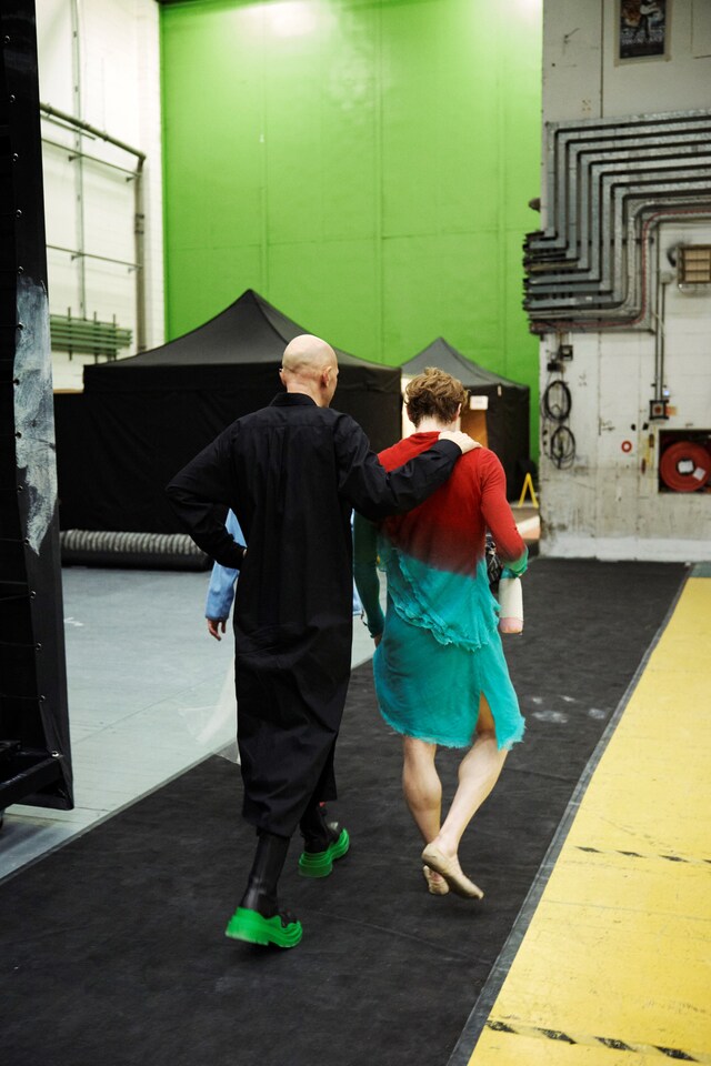Wayne McGregor and Edward Watson backstage photogr