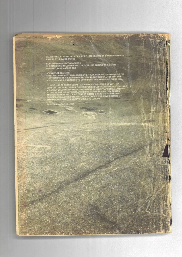 Thirteen Magazine by Sharmadean Reid (2007) 