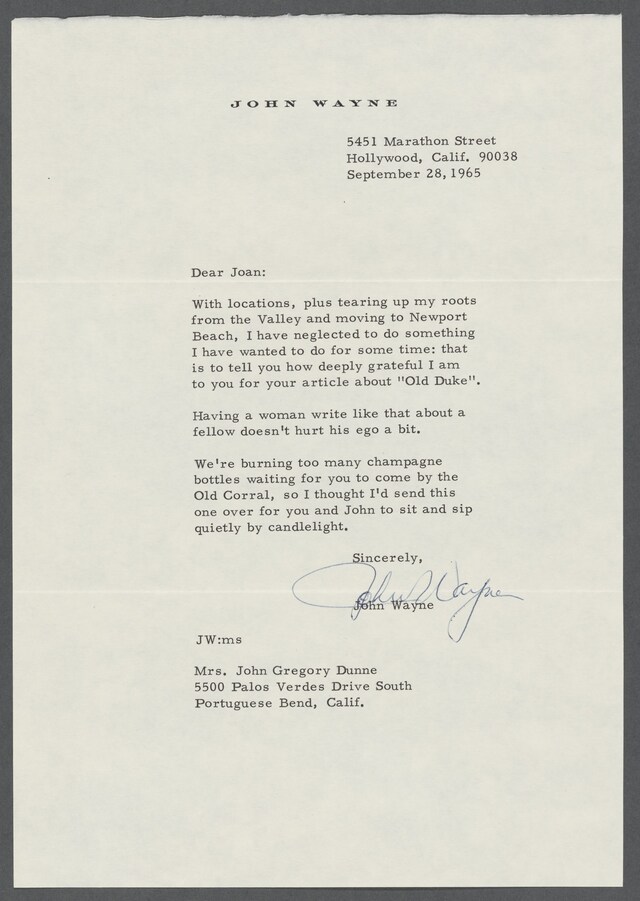 The Joan Didion Archive Notes to John Gregory Dunne