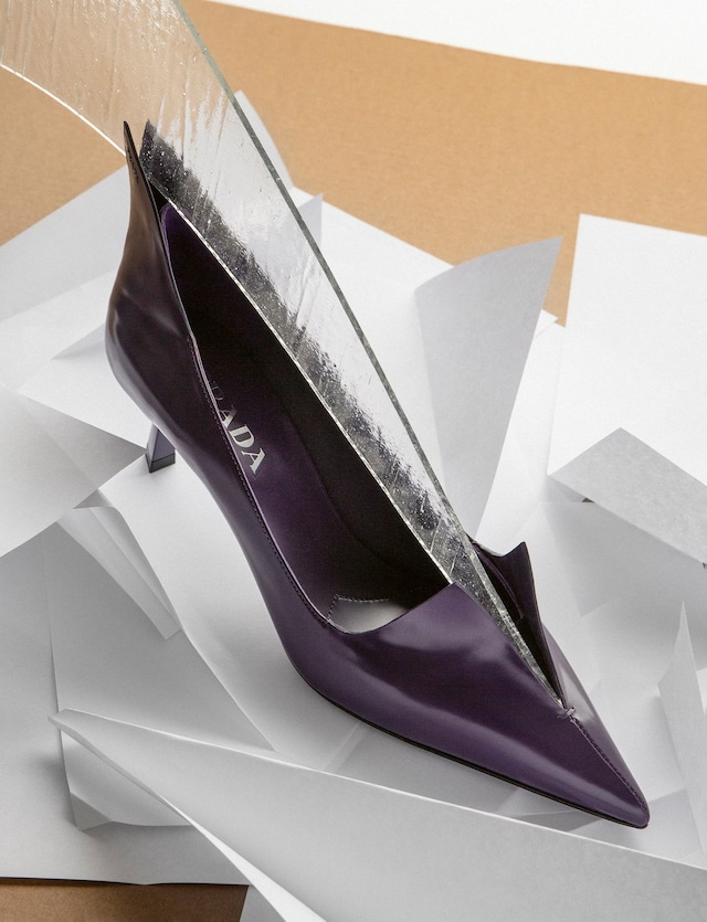 PRADA leather pumps purple SS25 新作 ★ AnOther Loves: A Purple Prada Pump | AnOther
