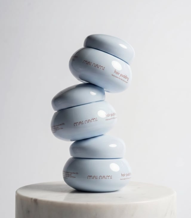 Mai Nami hair pudding pots, stacked