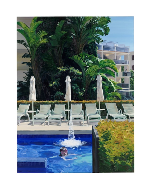 JPG_Swimming Practise, 2026_Oil on linen_240 x 180