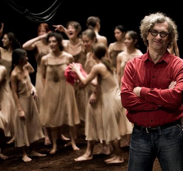 Wim Wenders on the set of Pina