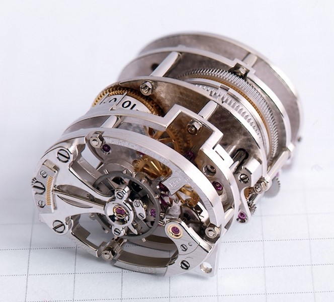 Inner works of a Parmagiani watch