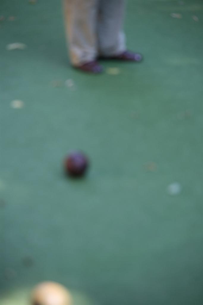 Man playing with balls
