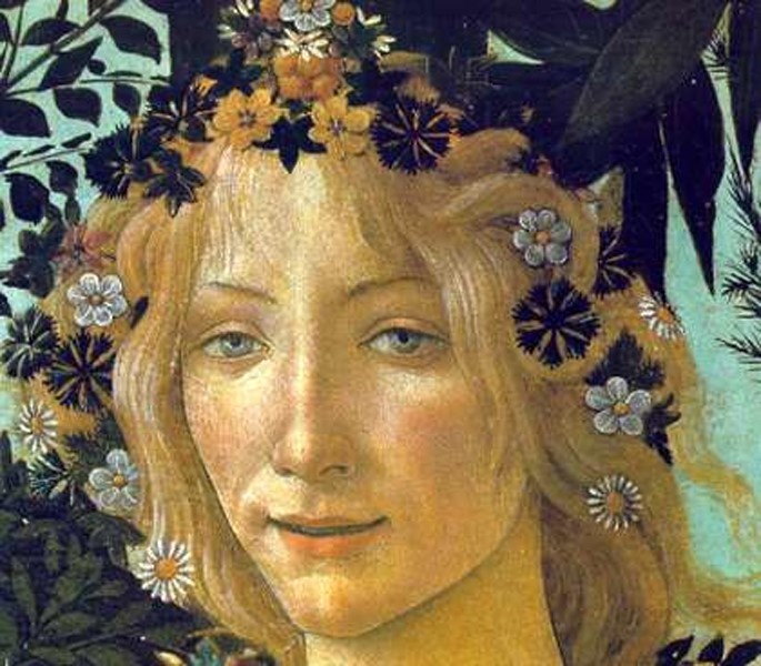 Detail from Botticelli&#39;s La Primavera, c. 1482