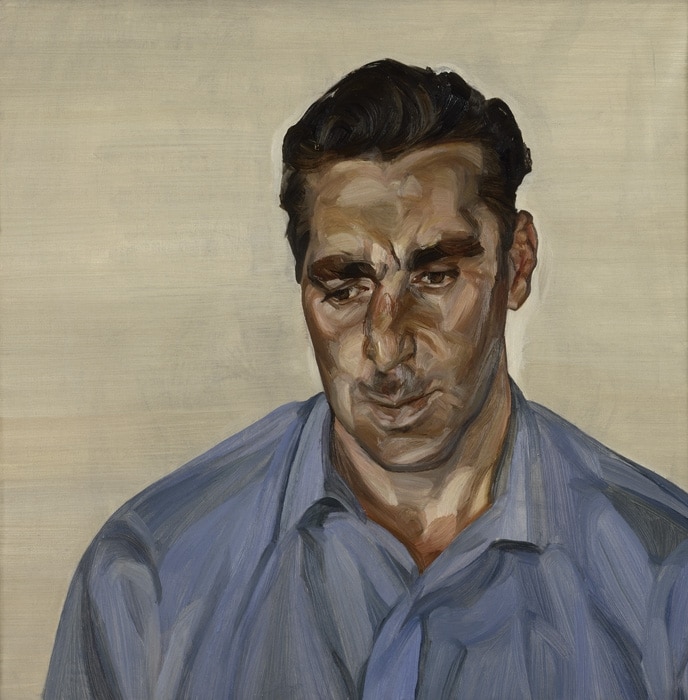 Man in a Blue Shirt, 1965 by Lucian Freud