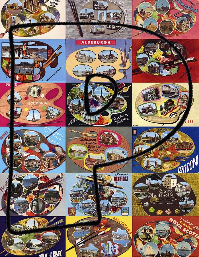 P, Palette Postcard Places 2011, by Susan Hiller