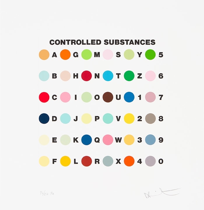 Controlled Substances Key Spot Print, Damien Hirst