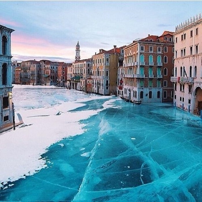 Frozen Grand Canal, Venice
