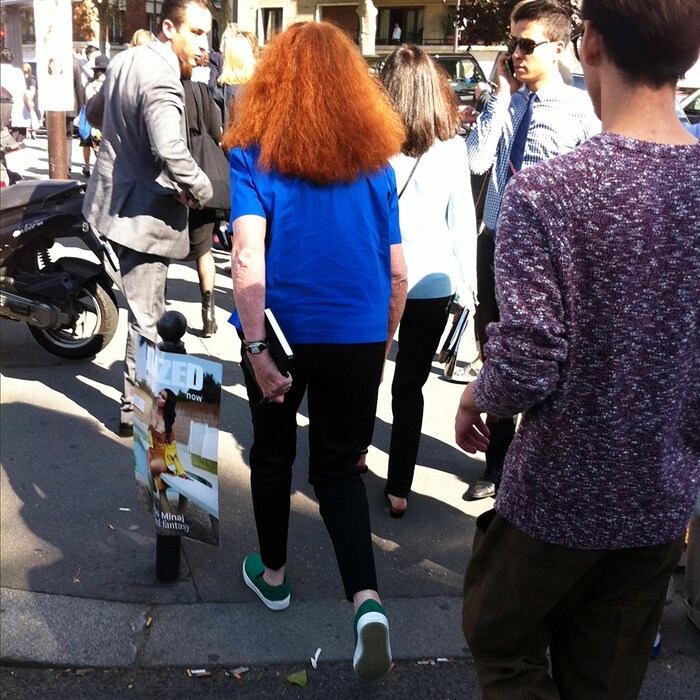 Grace Coddington at Paris Fashion Week S/S15