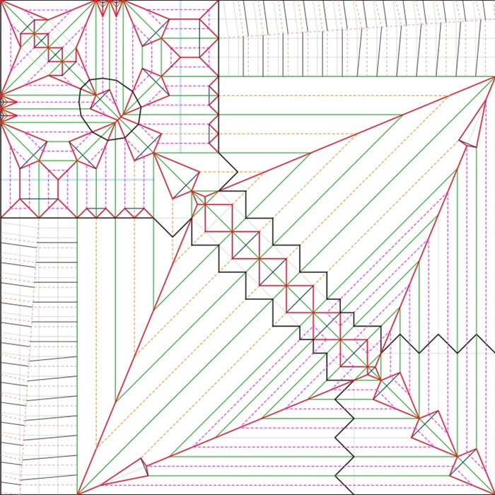 Flight of Folds Origami Pattern