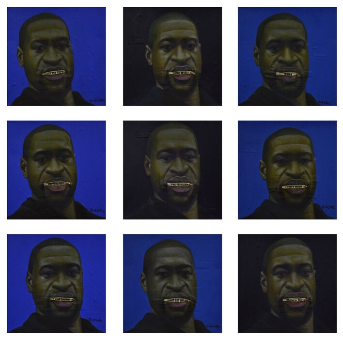 Oluwole Omofemi, George Floyd, Acrylic on Canvas,