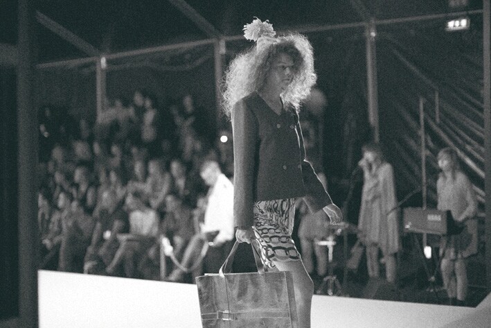 Backstage at the Peter Jensen Resort show