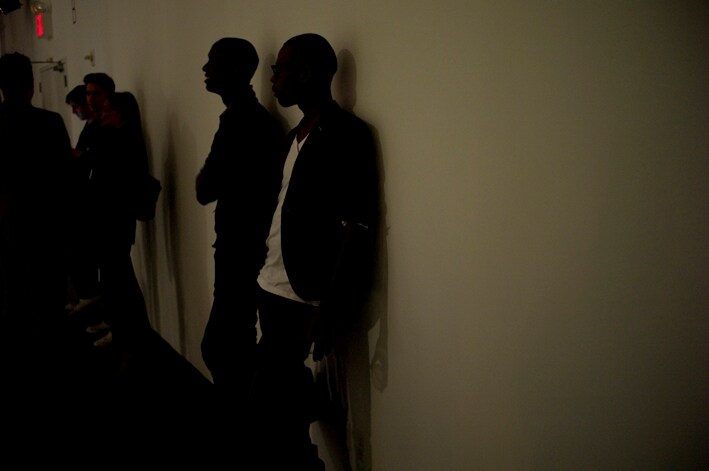 Backstage at Calvin Klein