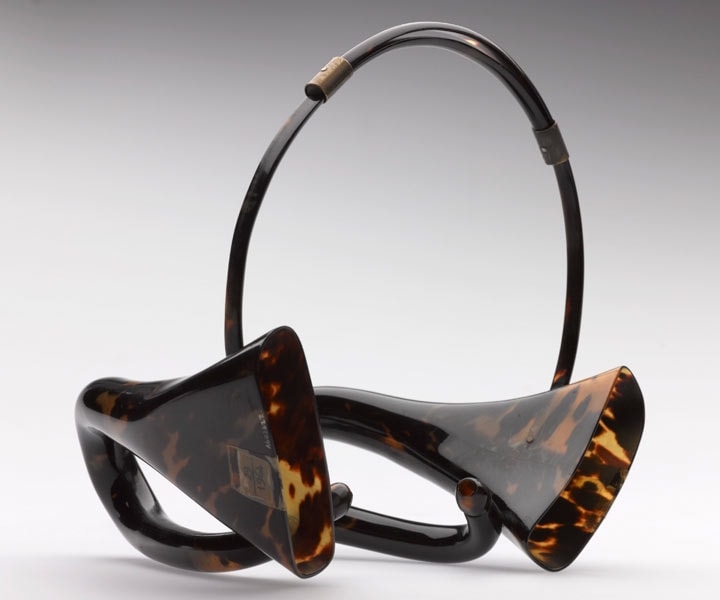 Acoustic headband with ear trumpets. Europe, 1901-1930, tort